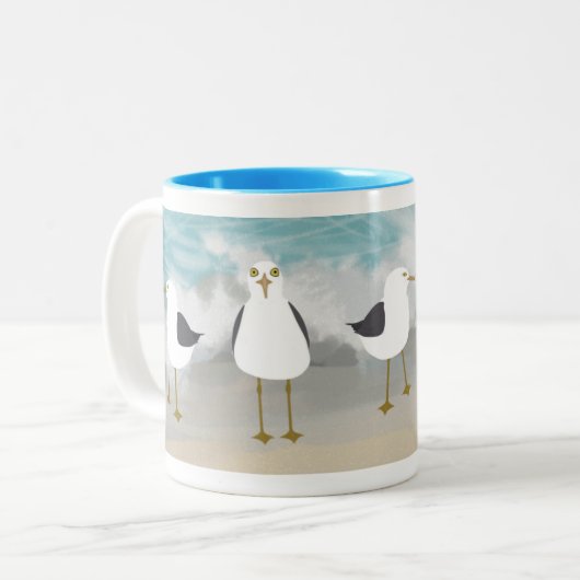 Tasse albern Seagulls (Vorderseite Links)