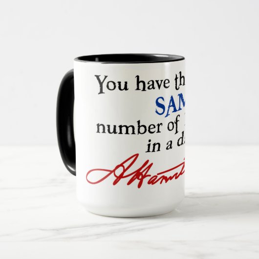 Tasse Alexanders Hamilton (Vorderseite Links)