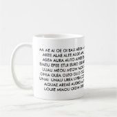 Tasse - "alle, die ich habe, sind Vokal! " (Links)