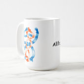 Tasse 'Alle Mann an Deck Mamas Leben' (Vorderseite Links)