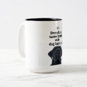 Tasse Alles schmeckt besser mit Hundefell (Vorderseite Links)