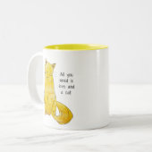 Tasse - Alles, was Sie brauchen, ist Liebe und Kat (Vorderseite Links)