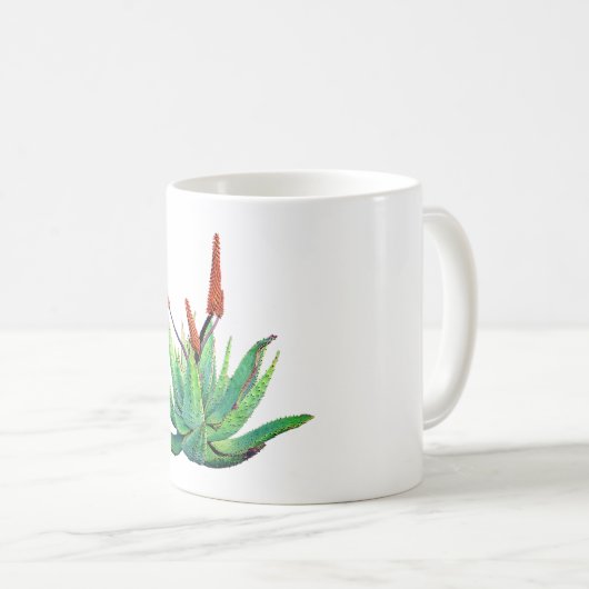 Tasse Aloe Vera, botanisch (VorderseiteRechts)