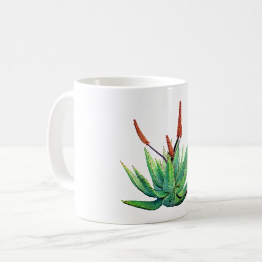 Tasse Aloe Vera, botanisch (Vorderseite Links)
