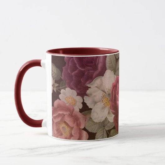 Tasse altmodischer Blume (Links)