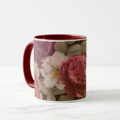 Tasse altmodischer Blume (Vorderseite Links)