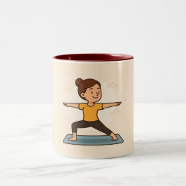 Tasse am Internationalen Yoga-Tag