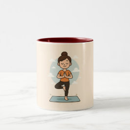 Tasse am Internationalen Yoga-Tag