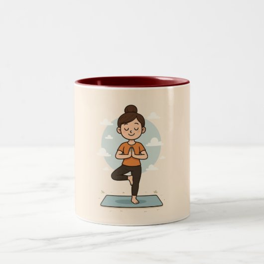 Tasse am Internationalen Yoga-Tag (Mittel)