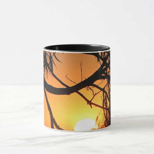 Tasse am Sonnenuntergang (Zentrum)