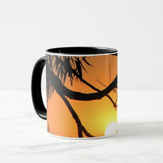 Tasse am Sonnenuntergang (Vorderseite Links)