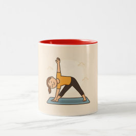 Tasse am Yoga-Tag