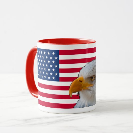 Tasse "American Flag & Bald Eagle" (Vorderseite Links)