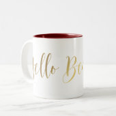 Tasse an zwei Farben, 325 ml Hello Beautiful Gold (Vorderseite Links)