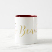 Tasse an zwei Farben, 325 ml Hello Beautiful Gold (Mittel)