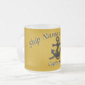 Tasse - Ankerpunkt mit Kurven Text in Schwarz (Vorderseite Links)