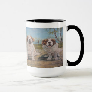 Tasse Ann Hayes Painting Two St Bernards