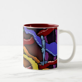 Tasse Anpassbare abstrakte Design Blue Man