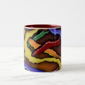Tasse Anpassbare abstrakte Design Blue Man (Mittel)
