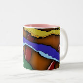 Tasse Anpassbare Stil Abstrakte Frau Lila Rosa (VorderseiteRechts)