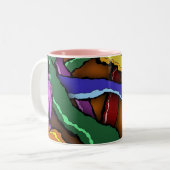 Tasse Anpassbare Stil Abstrakte Frau Lila Rosa (Vorderseite Links)