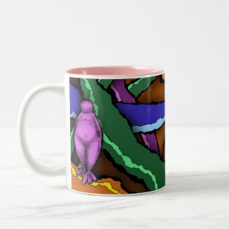 Tasse Anpassbare Stil Abstrakte Frau Lila Rosa