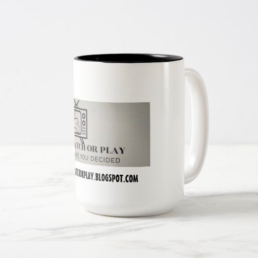 Tasse ANZEIGEN ODER SPIELEN (VorderseiteRechts)