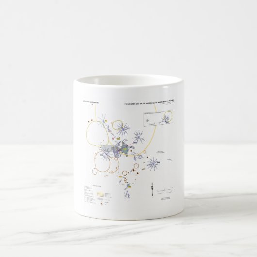 TASSE Apollo 11 Foto Landkarte Mondweg (Mittel)