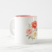 Tasse - Aquarellblumen (Vorderseite Links)