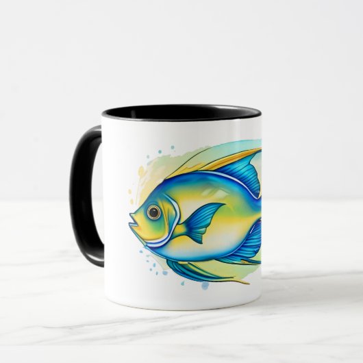 Tasse - Aquarellreihe: Angelfish (Vorderseite Links)