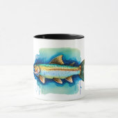 Tasse - Aquarellreihe: Forellen/Lachs (Zentrum)