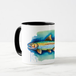 Tasse - Aquarellreihe: Forellen/Lachs