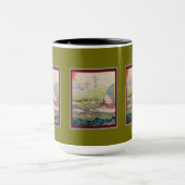 Tasse - Art Deco Segelboot (Zentrum)