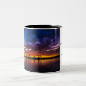 Tasse - Auftrag-Bucht-Regenbogen-Sonnenuntergang (Mittel)