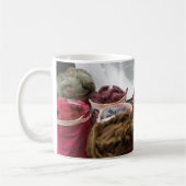 Tasse aus farbiger Wolle (Links)