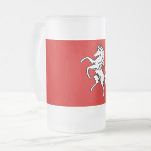 Tasse aus Frostglas mit der Flagge von Kent, Engla