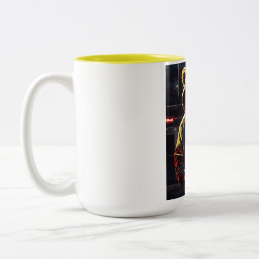 "Tasse aus Furcht und Furcht" Zweifarbige Tasse (Links)