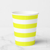 Tasse aus gelbem und weißem Streifen Pappbecher (Rechts)