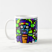 Tasse aus gestettetem Glas Halloween Zombie (Links)