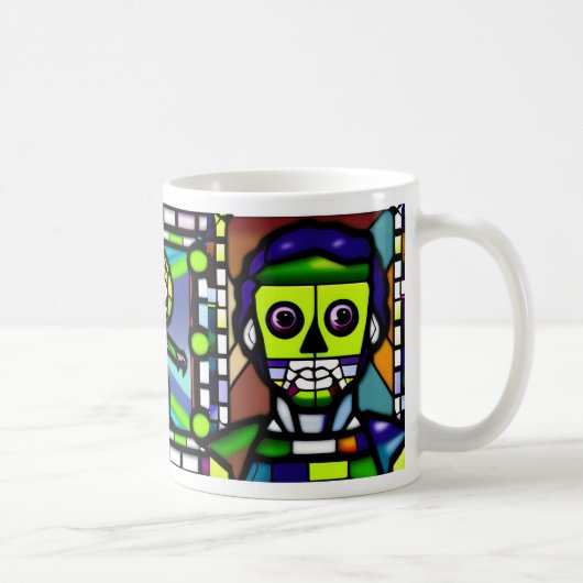 Tasse aus gestettetem Glas Halloween Zombie (Rechts)