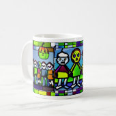 Tasse aus gestettetem Glas Halloween Zombie (Vorderseite Links)