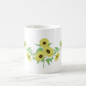 Tasse aus Glas mit Sonnenblumen (Mittel)