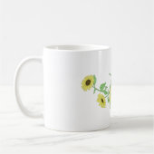 Tasse aus Glas mit Sonnenblumen (Links)