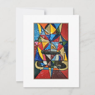 Tasse aus Hartglas, Acrylglas Feiertagskarte