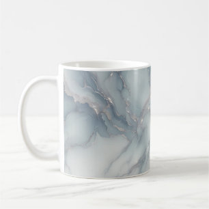 Tasse aus hellblauem Marmor mit Silbervenen