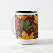 Tasse aus Herbstblättern (Vorderseite Links)
