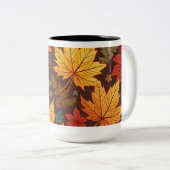 Tasse aus Herbstblättern (VorderseiteRechts)