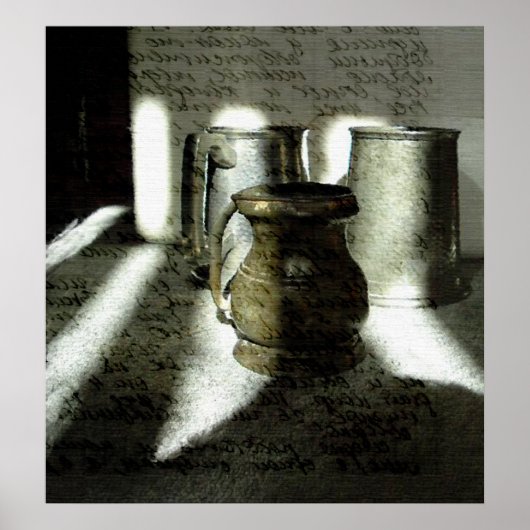 Tasse aus Kupfer und Zinn Poster (Vorne)