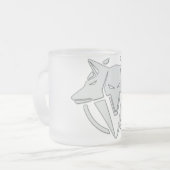 Tasse aus mattiertem Glas (Vorderseite Links)