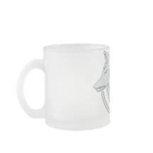 Tasse aus mattiertem Glas